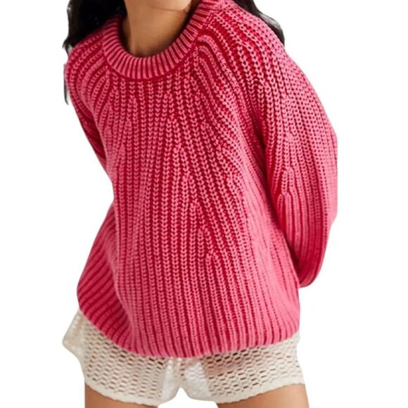 Free People Take Me Home Sweater in Pink S - Picture 1 of 7